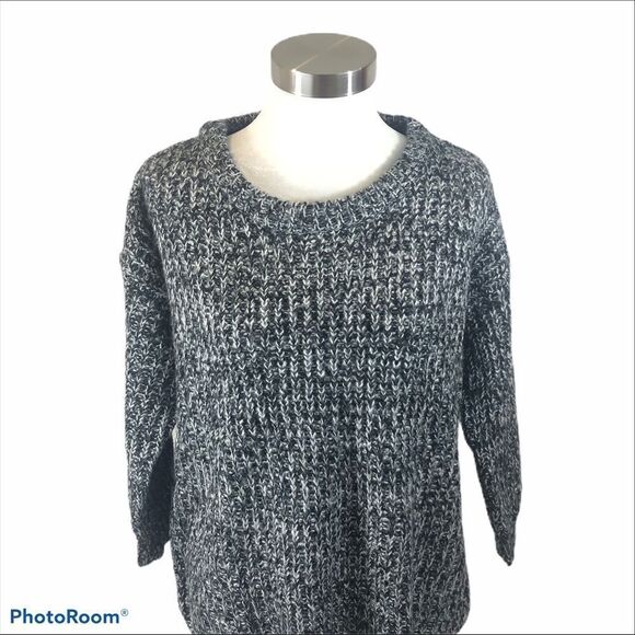 NWT 2 Day XL Cotton Black and Grey‎ Chunky Sweater - Picture 3 of 8
